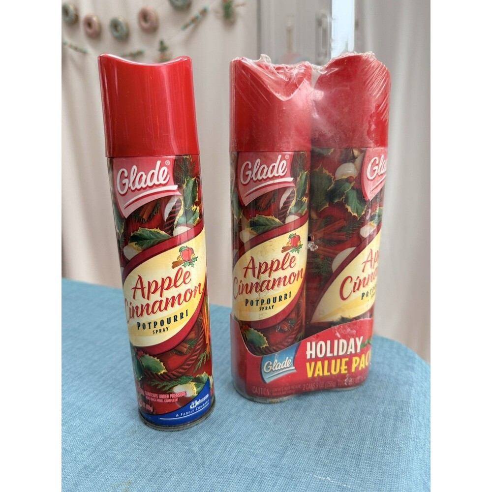 3 Vintage Glade Potpourri Apple Cinnamon Spray Air Freshener NOS
